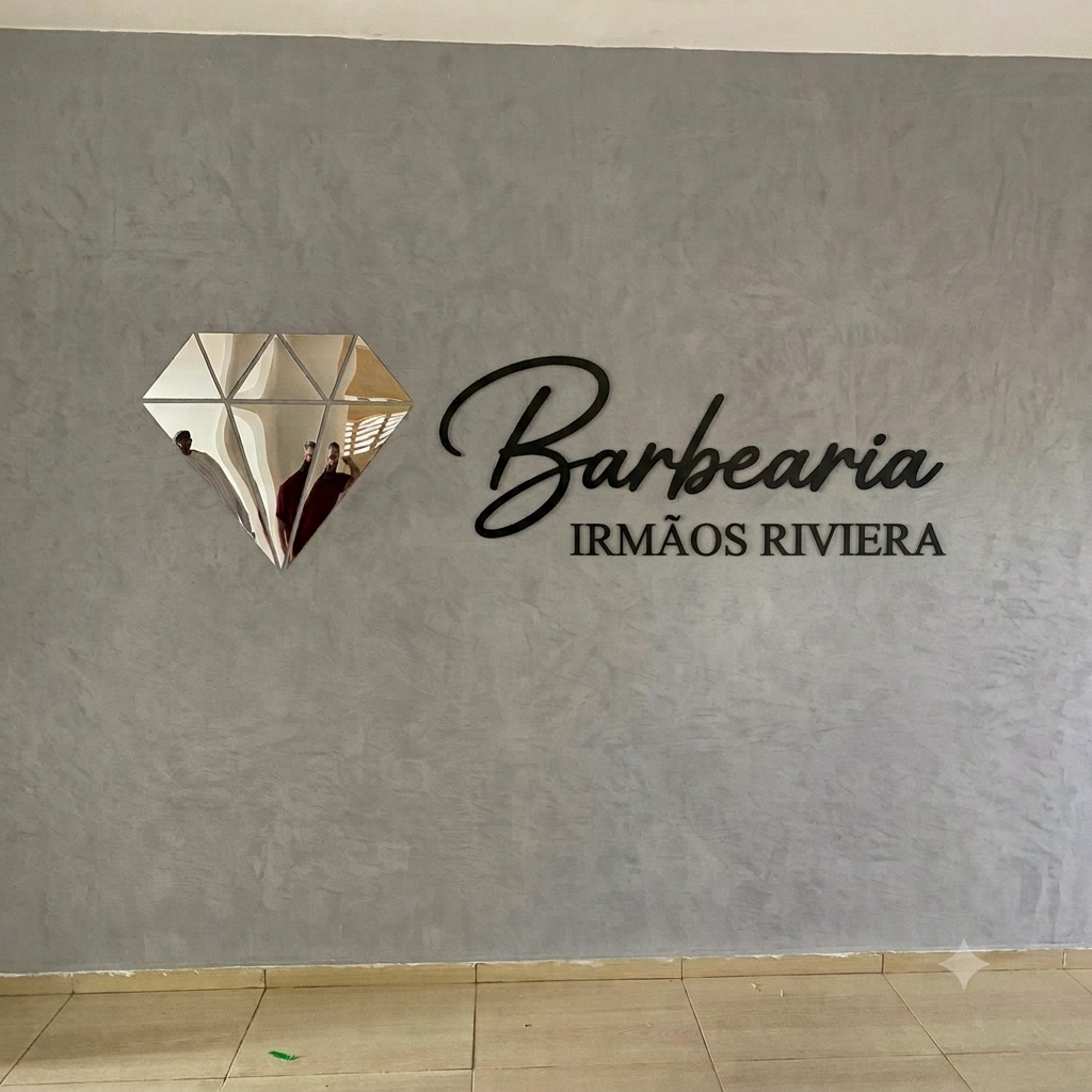 Letreiro de parede retangular em acrílico 50x50cm personalizado. Ideal para empresas, lojas, recepções, escritórios, consultórios, clínicas e também para ambientes residenciais.