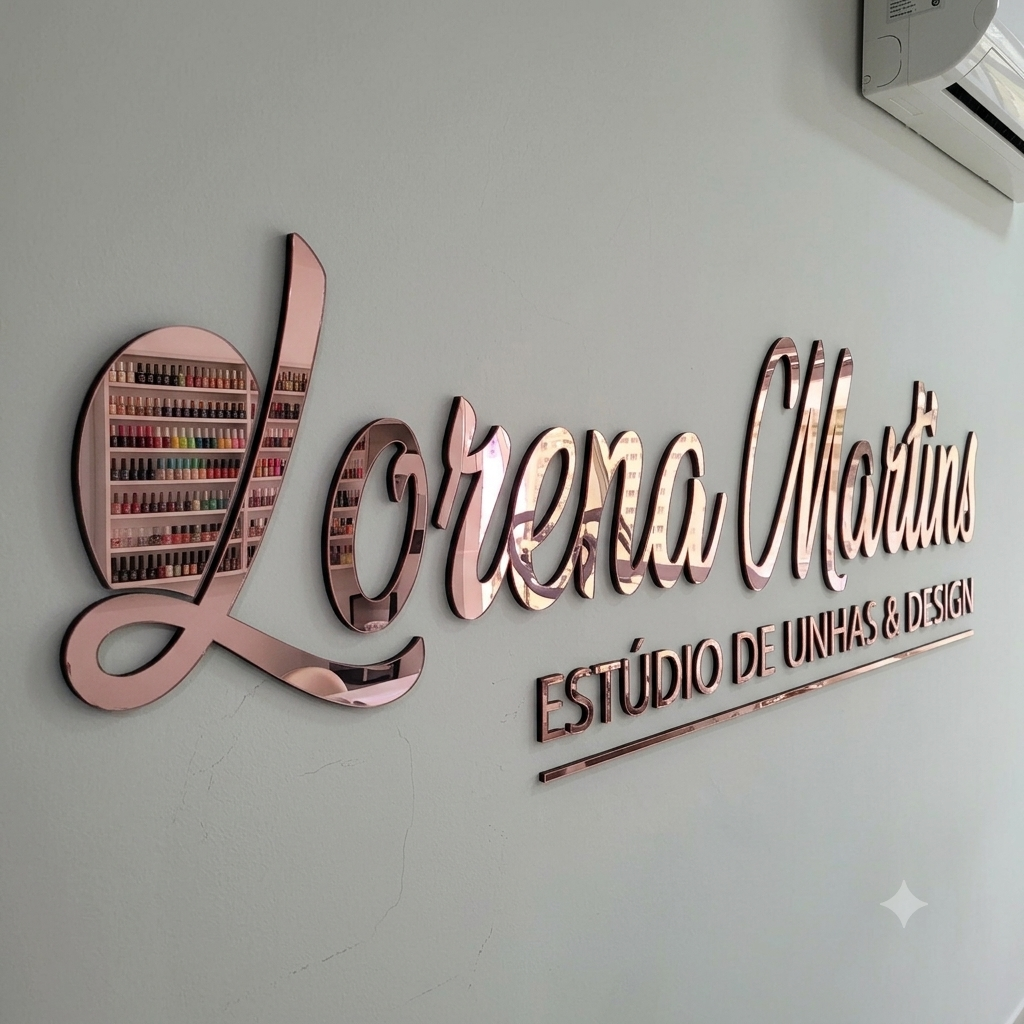 Letreiro de parede retangular em acrílico 50x50cm personalizado. Ideal para empresas, lojas, recepções, escritórios, consultórios, clínicas e também para ambientes residenciais.