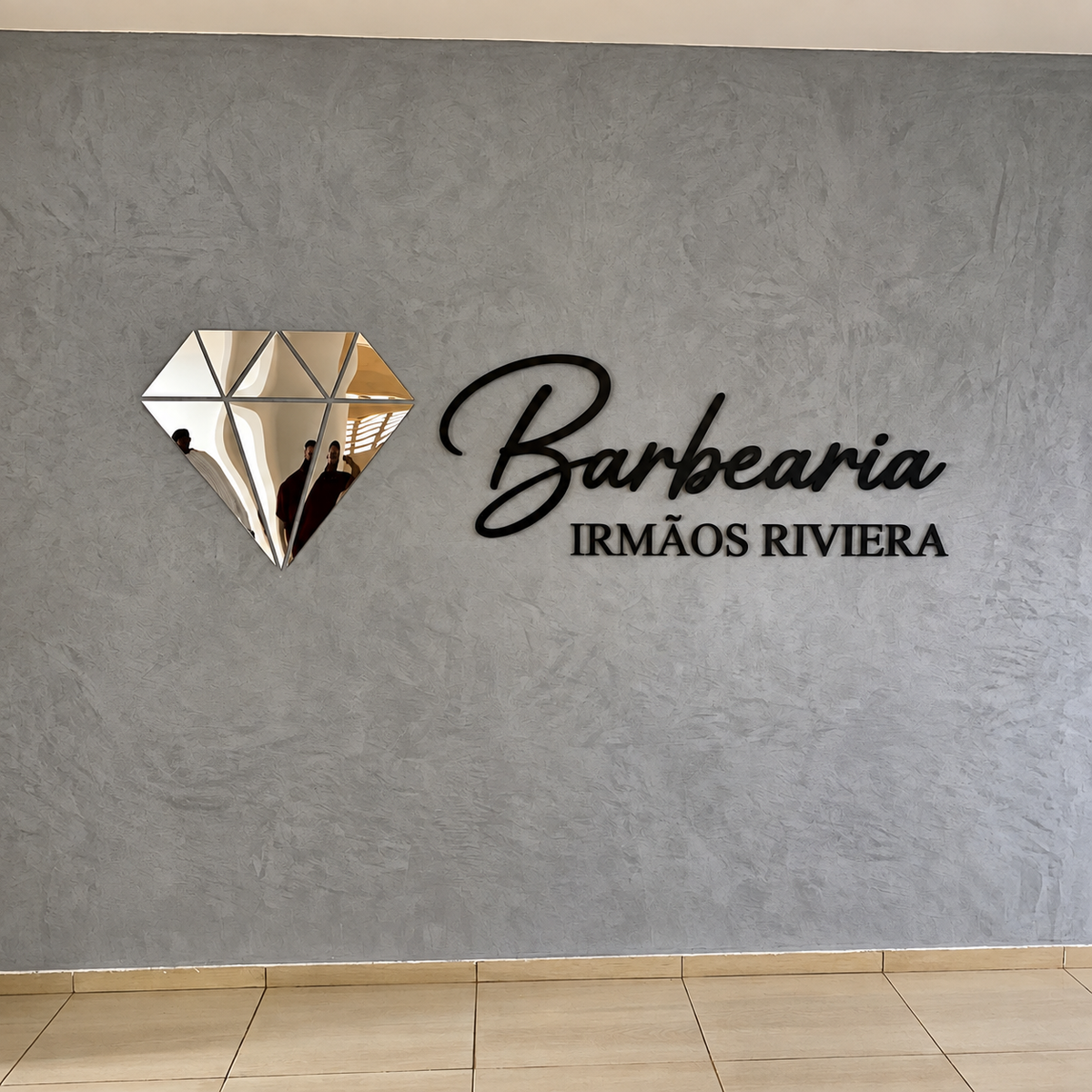 Letreiro de parede retangular em acrílico personalizado. Ideal para empresas, lojas, recepções, escritórios, consultórios, clínicas e também para ambientes residenciais.